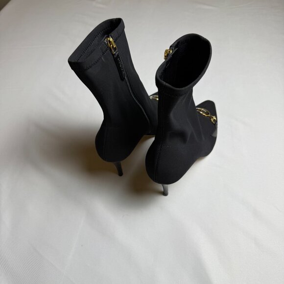 Gucci | Size 38 | Black Zumi Stretch Mid-Calf Booties w/ Pointed Toe | ($1,490) - Picture 6 of 9